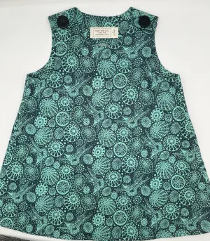 3 Y Jumper - Navy w/Turquoise Geometric Vintage Print