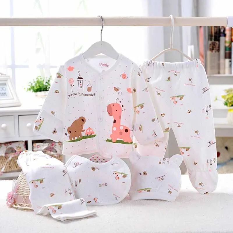 5-piece Cotton Pattern Pajamas Set for Baby Wholesale children's clothing