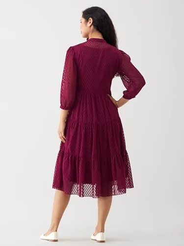 AASK Dress for Women|one Piece for Women|Kurta for Women Dress for Women|Tops for Women|Dresses for Women|Women top|Kurta Set for Women| Wine