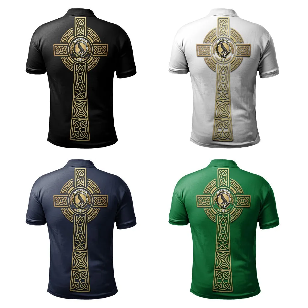 Abernethy Clan Polo Shirt with Golden Celtic Tree Of Life