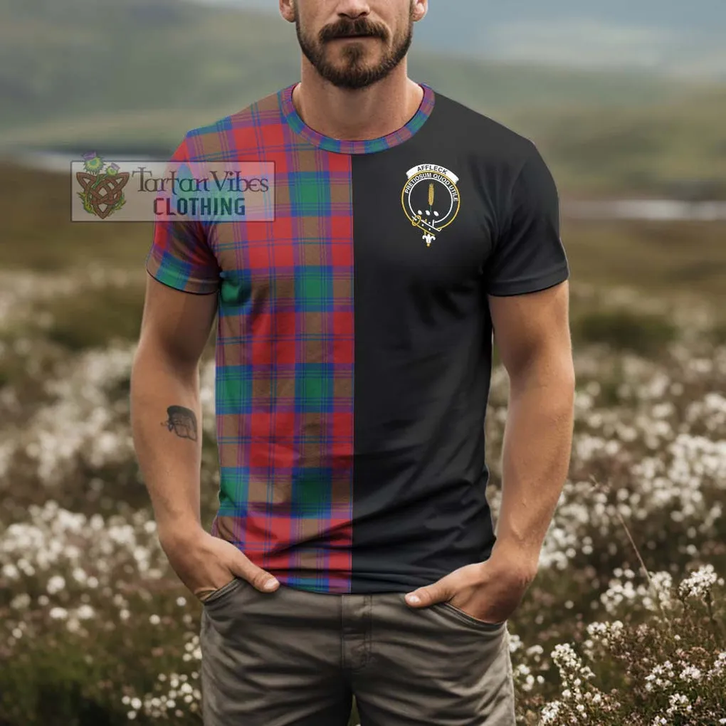 Affleck Tartan T-Shirt with Family Crest and Half Of Me Style