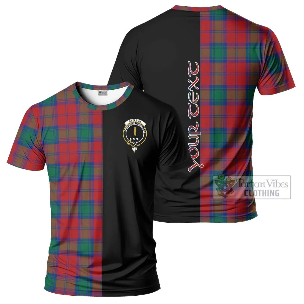 Affleck Tartan T-Shirt with Family Crest and Half Of Me Style