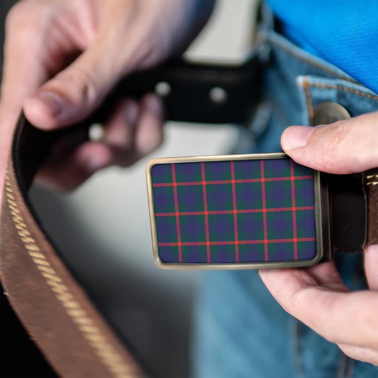 Agnew Tartan Belt Buckles