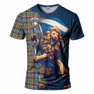 Aikenhead Tartan Family Crest T-Shirt with Scottish Majestic Lion