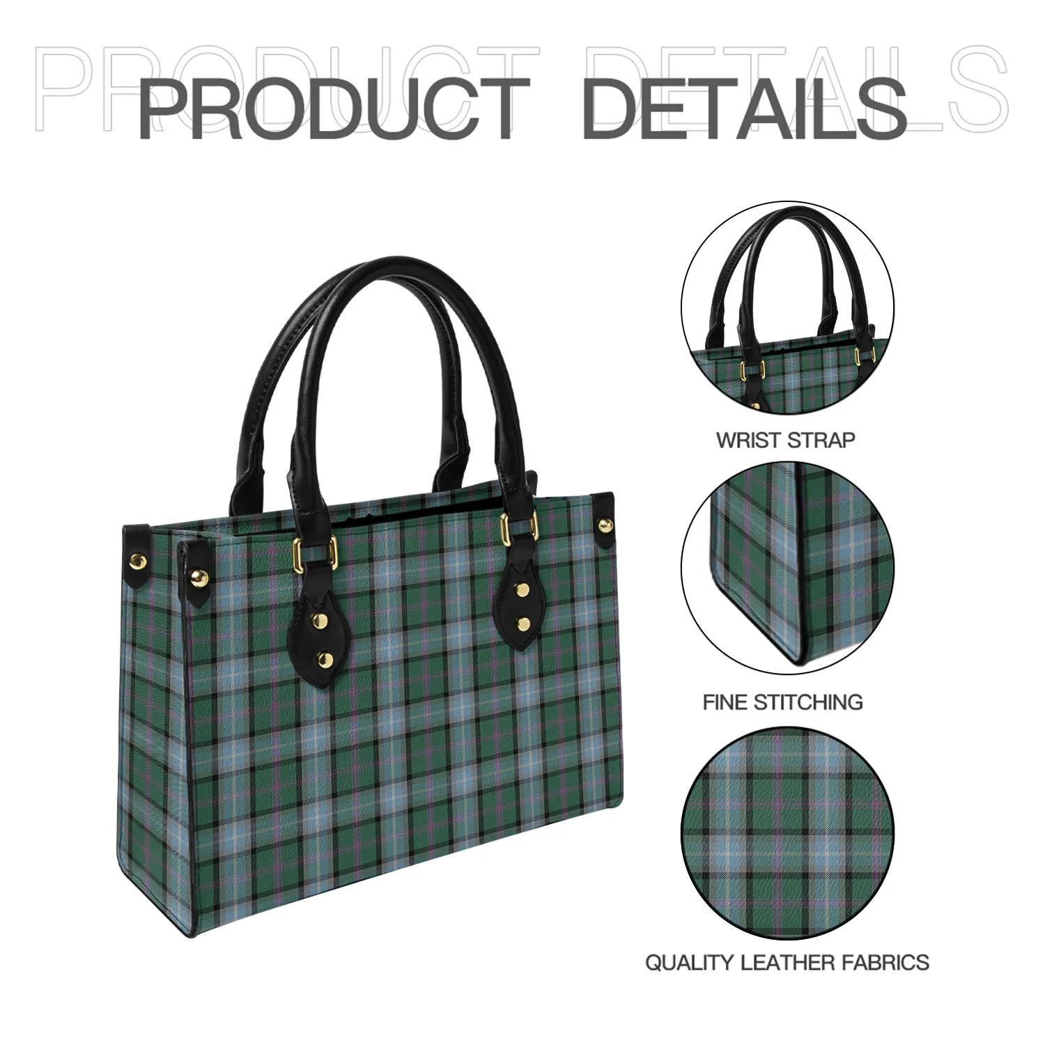 Alexander of Menstry Hunting Tartan Leather Bag