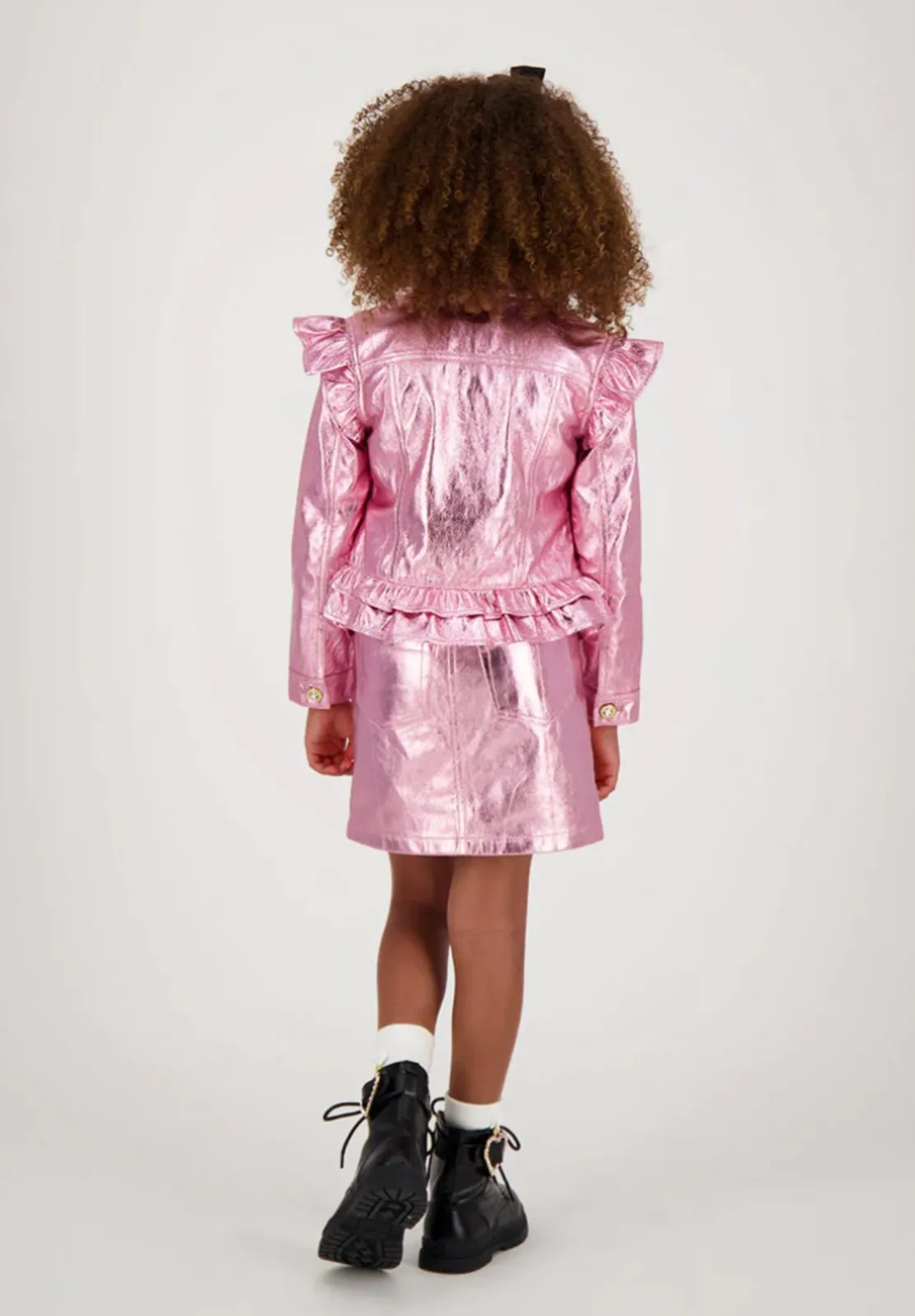 Angel's Face Girls Indigo Metallic Pink Jacket