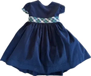 Augusta Navy Plaid Cord Dress