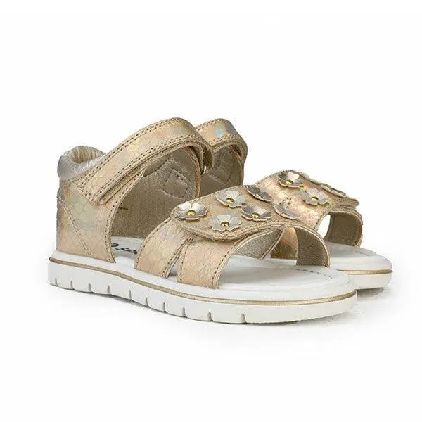 BABY GIRL SANDALS WITH VELCRO STRAP - BEIGE