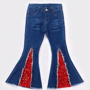 Baby Girl Sequin Flare Jeans