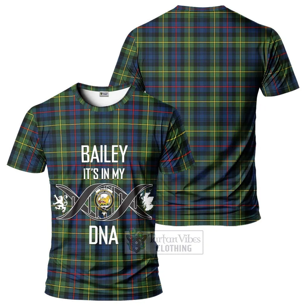 Bailey Modern Tartan T-Shirt with Family Crest DNA In Me Style