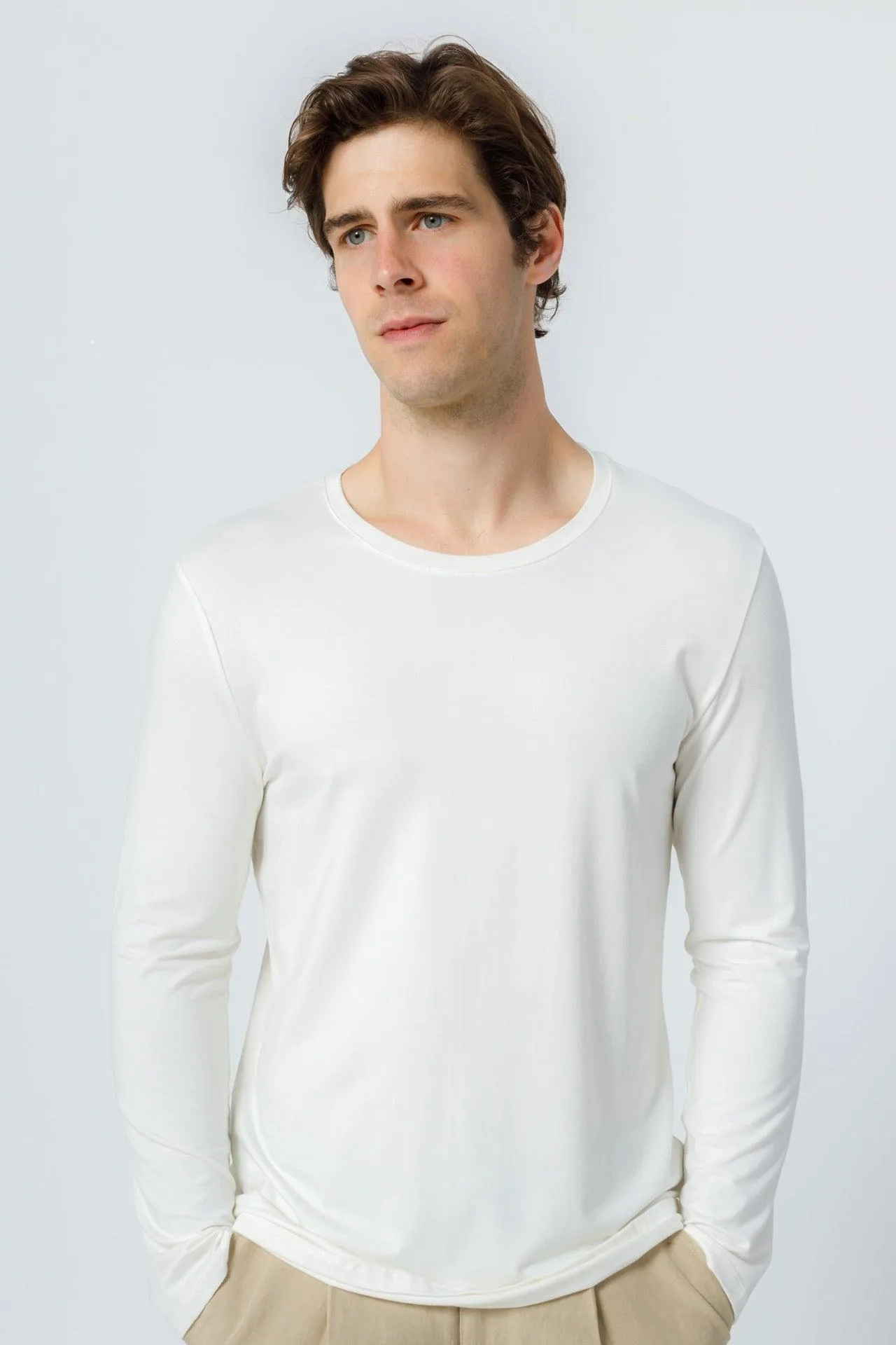 Bamboo Crew Neck Long Sleeve Tee