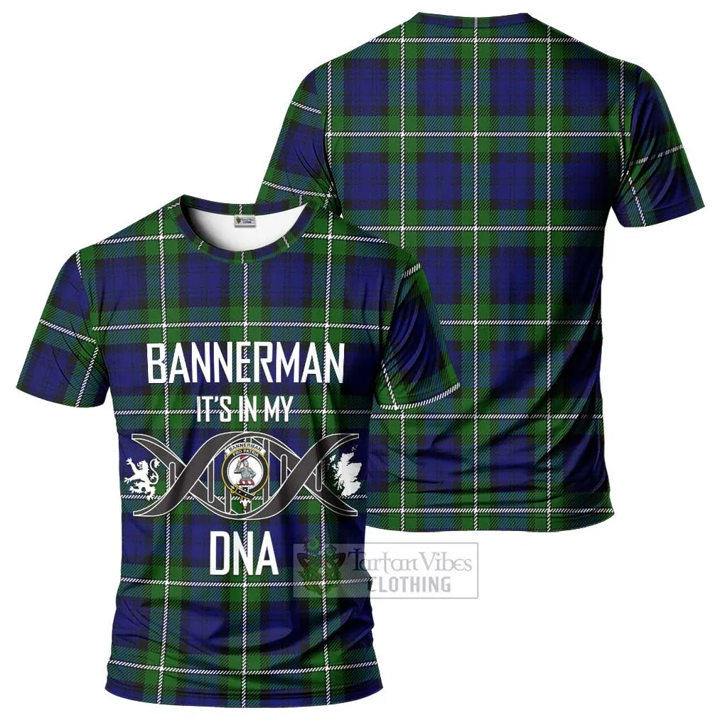 Bannerman Tartan T-Shirt with Family Crest DNA In Me Style