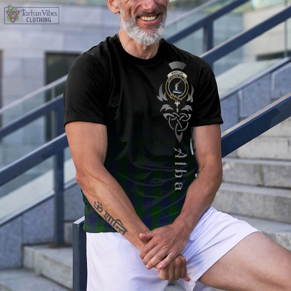 Barclay Tartan T-Shirt Featuring Alba Gu Brath Family Crest Celtic Inspired