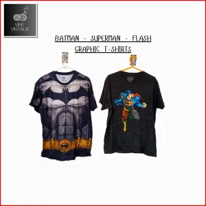 BATMAN - SUPERMAN - FLASH GRAPHIC T-SHIRTS -