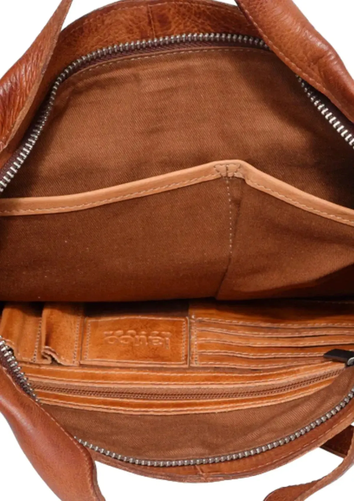 Bianca Leather Tote/Crossbody - Cognac