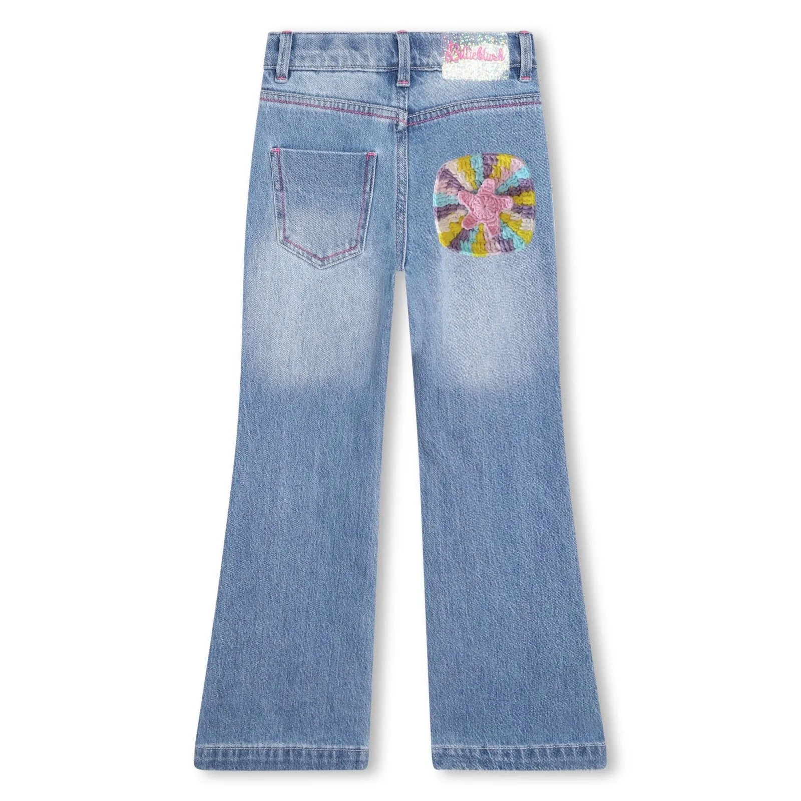 Billieblush Girls Crochet Pocket Denim Pants