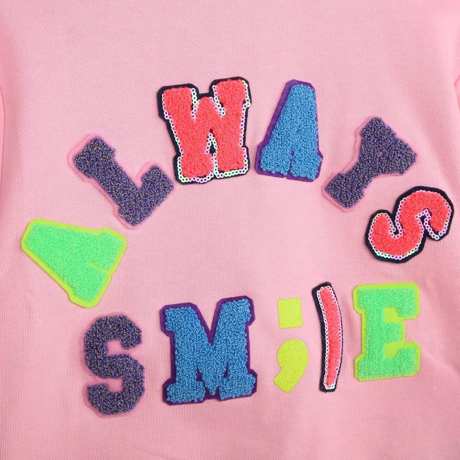 Billieblush Girls Pink ALWAYS SMILE Sweater