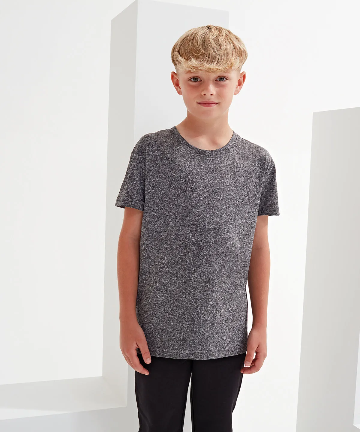 Black Melange - Kids TriDri® performance t-shirt