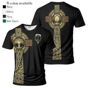 Blane Clan Mens T-Shirt with Golden Celtic Tree Of Life