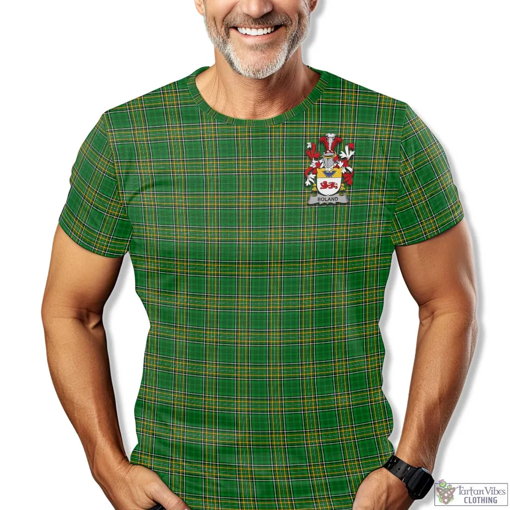 Boland Irish Clan Tartan T-Shirt with Family Seal