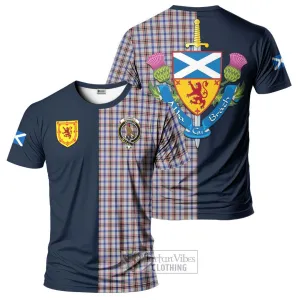 Boswell Tartan T-Shirt Alba with Scottish Lion Royal Arm Half Style