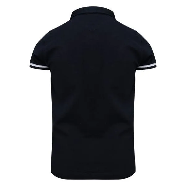 BOYS NAVY SHORT SLEEVE POLO TEE