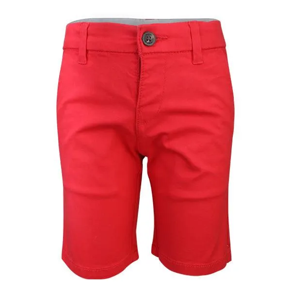 BOYS RED BASIC TWILL SHORTS