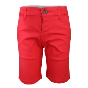 BOYS RED BASIC TWILL SHORTS