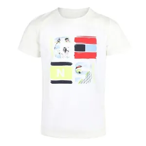 BOYS SHORT SLEEVE COTTON T-SHIRT - WHITE