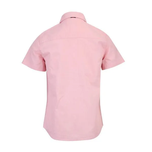 BOYS SHORT-SLEEVE DRESS SHIRT - PINK