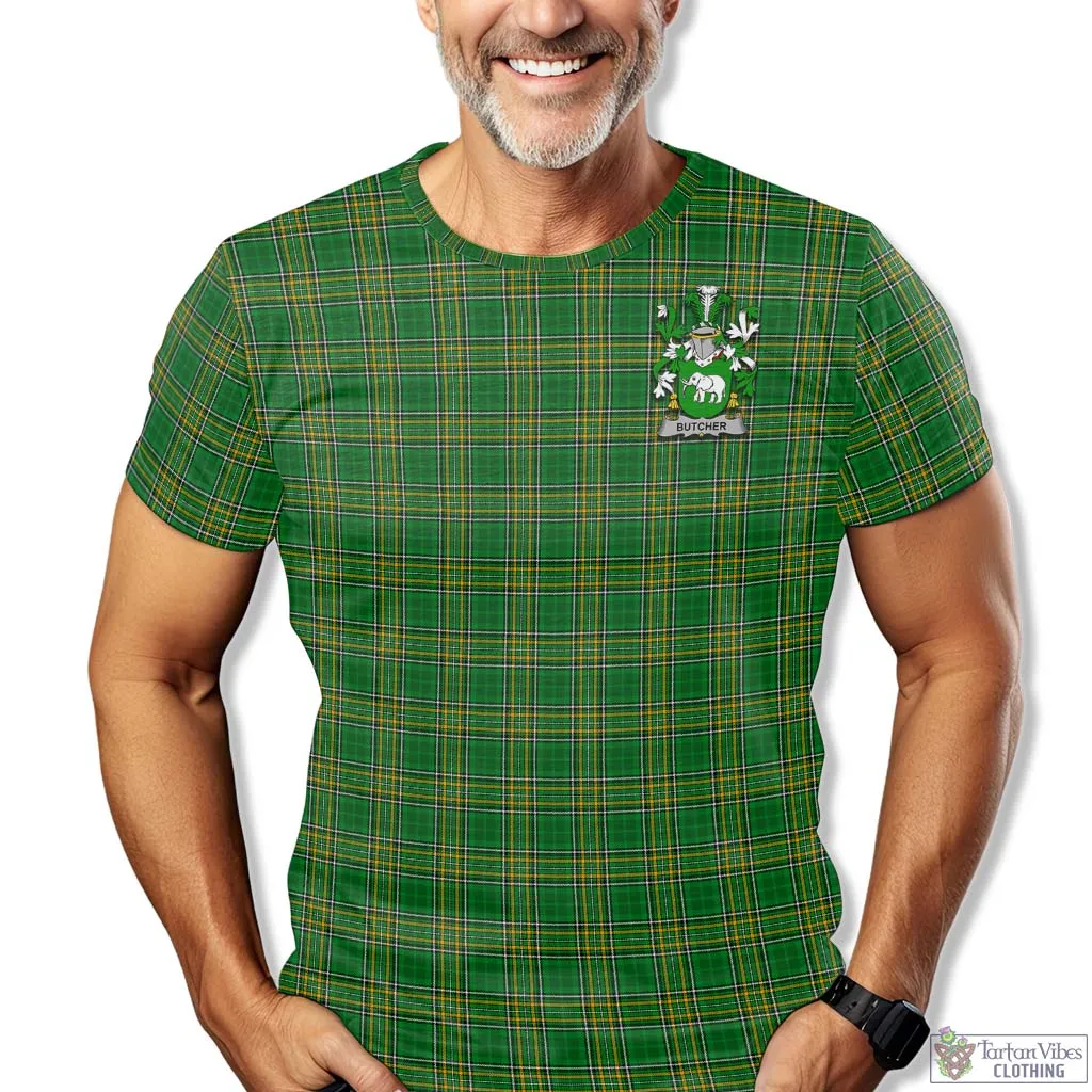 Butcher Irish Clan Tartan T-Shirt with Family Seal