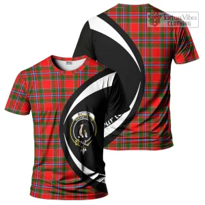 Butter Tartan T-Shirt with Family Crest Circle Style