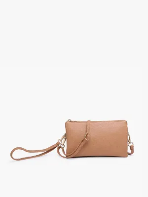 Camel Riley 3 Compartment Crossbody/Wristlet