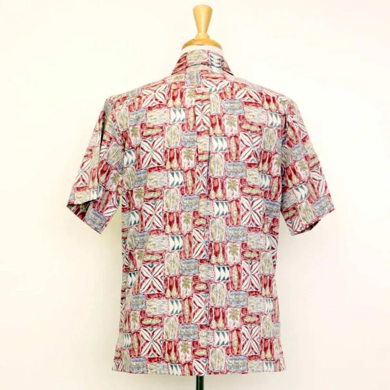 Canoe Reversed Print Aloha Red Shirts