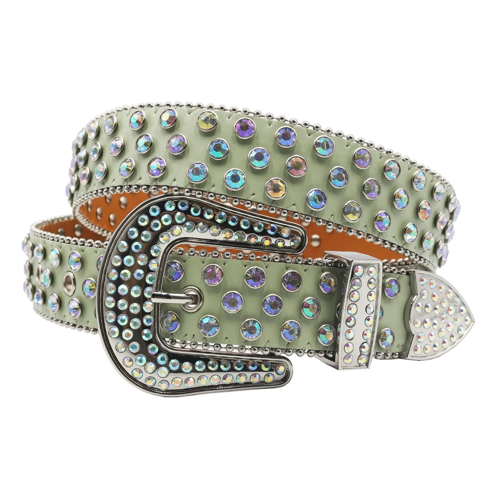 Classic style Western Y2K Rhinestone Belts Studded Women Belts