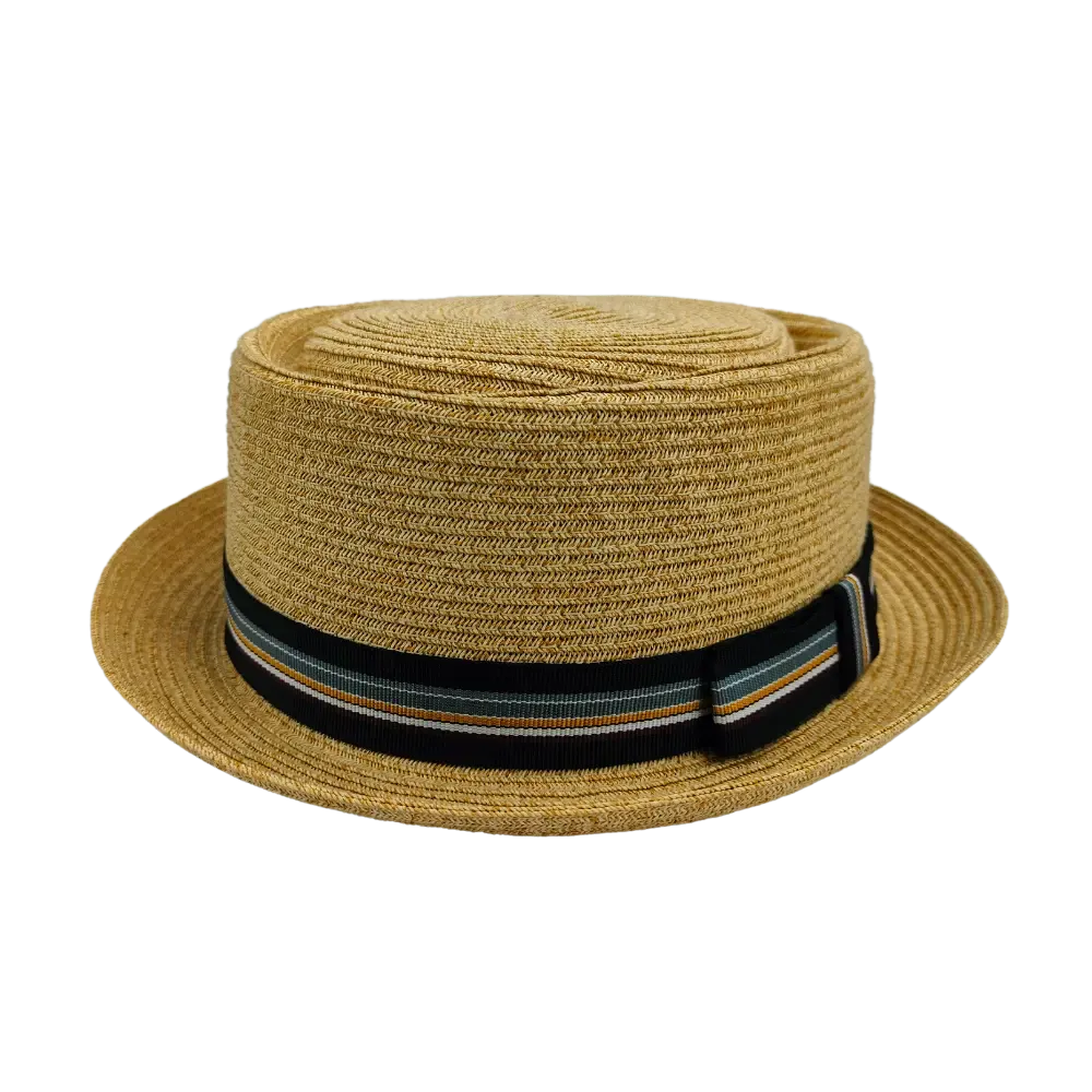 Detroit | Mens Fedora Straw Pork Pie Hat