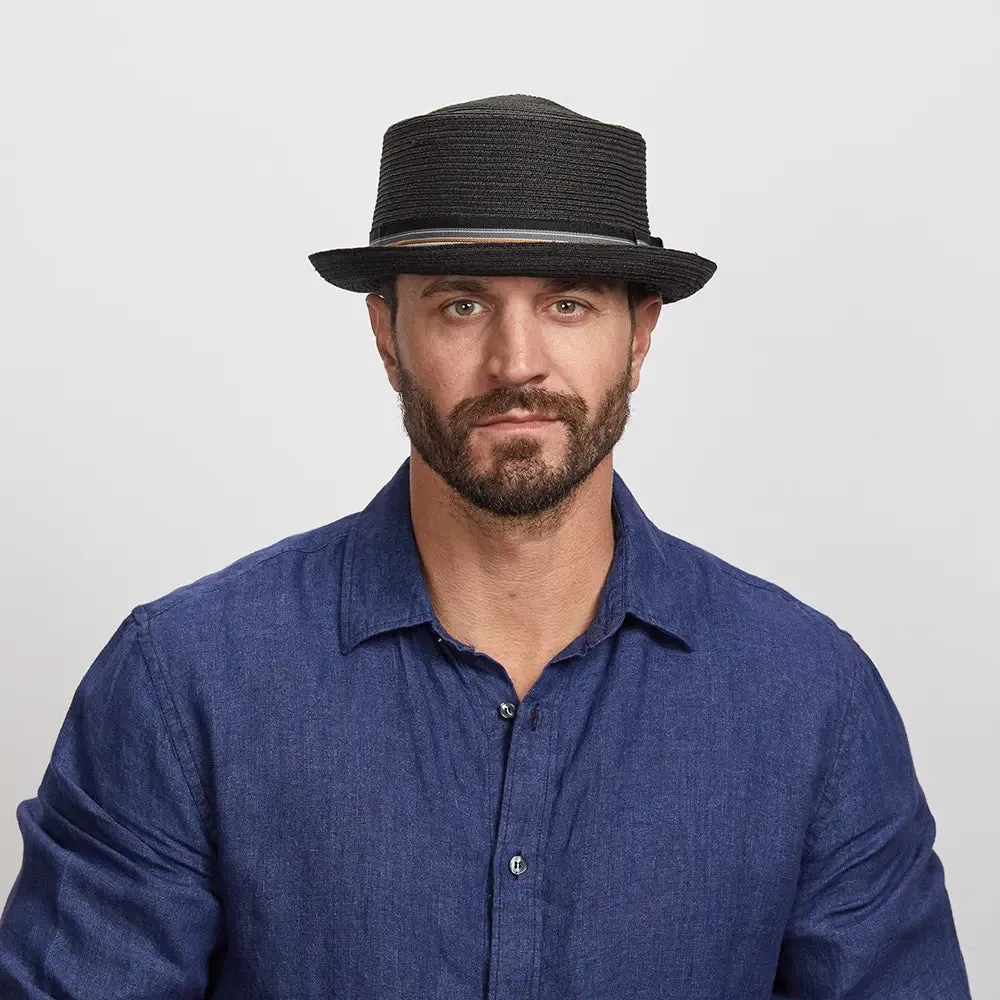 Detroit | Mens Fedora Straw Pork Pie Hat