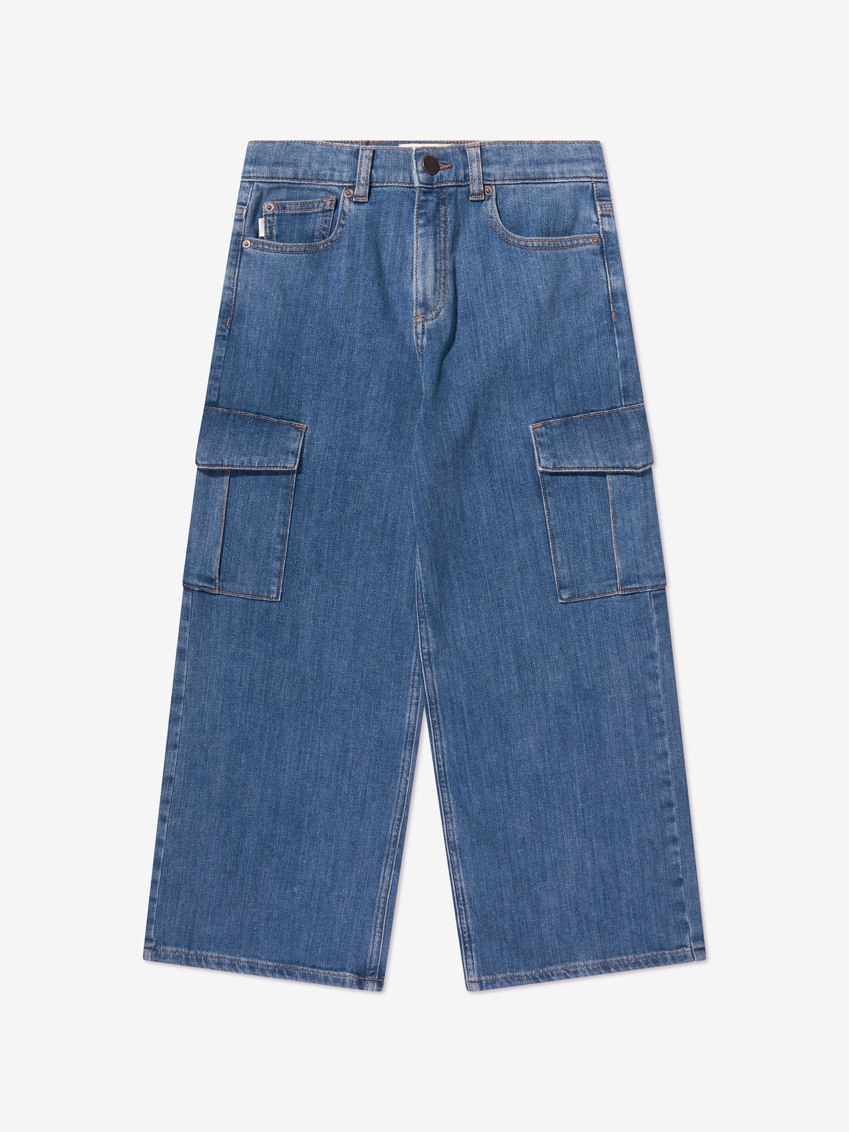 DL1961 Kids Zeke Wide Leg Jeans in Blue