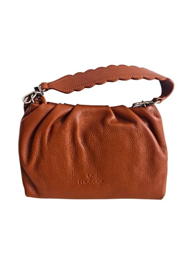 Gai Mattiolo Italian Leather  Handbag with a Detachable Shoulder Strap