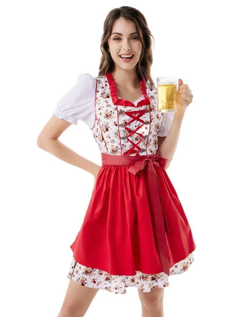 German Bavarian Oktoberfest Costumes Tops Cotton Dress Apron