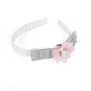 GIRLS HAIR BOW - SILVER