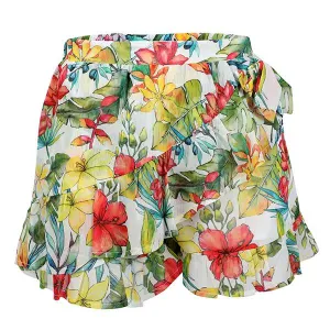 GIRLS MULTI FLORAL PRINT SHORT