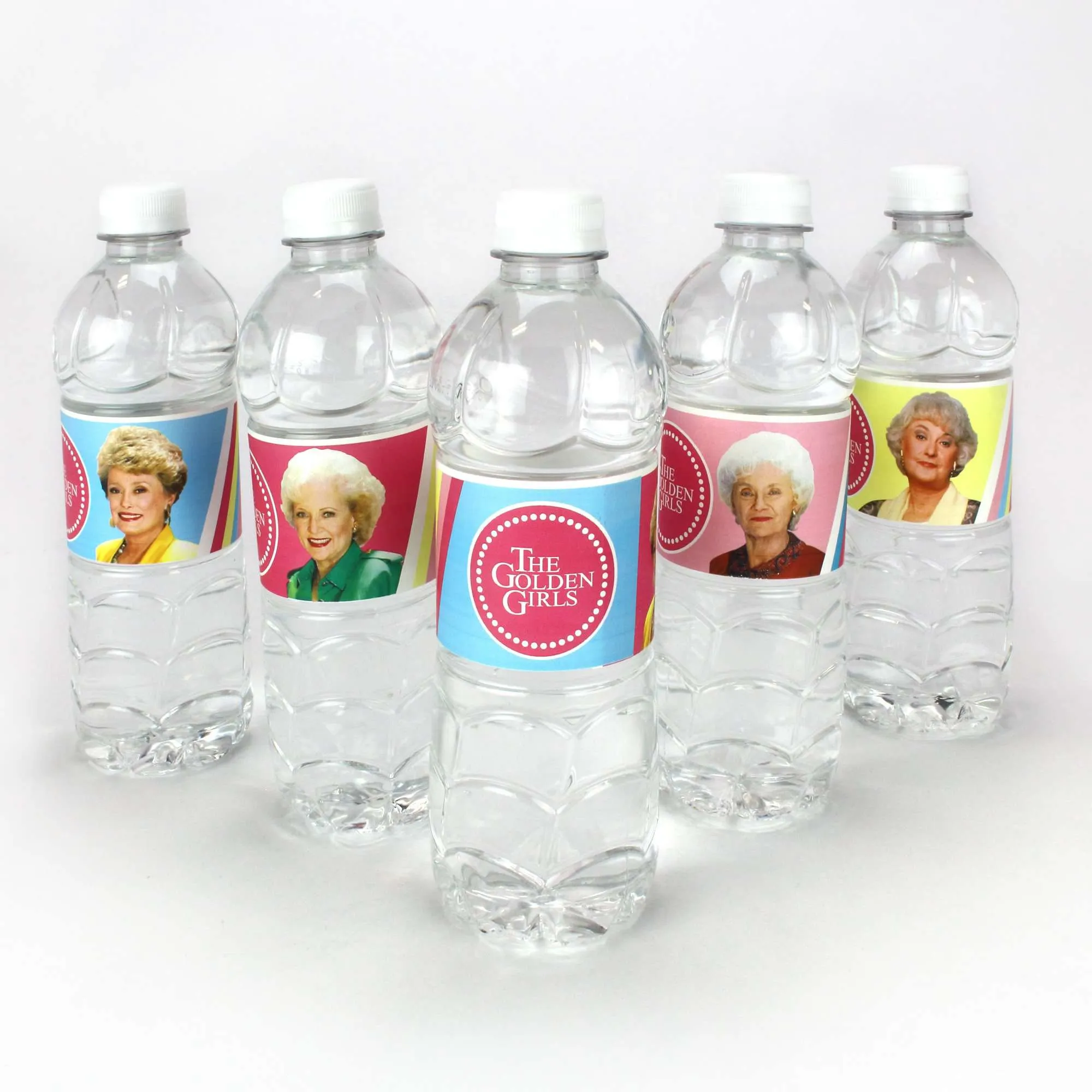 Golden Girls Water Bottle Labels, Waterproof Bottle Wraps - Set of 16