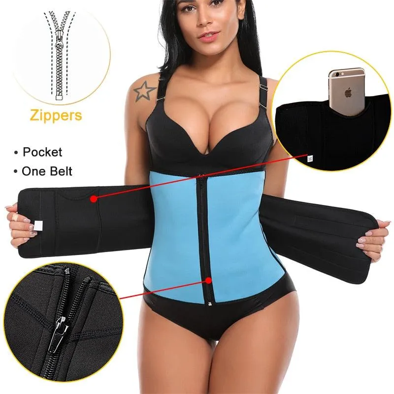 Gorgeous Sweat Shapewear - Waist Trainer Neoprene Sauna Belt For Women - Weight Loss Waist Cincher Body Shaper Tummy Control Fitness Belt (FH)(FHW1)(1U31)(1U24)