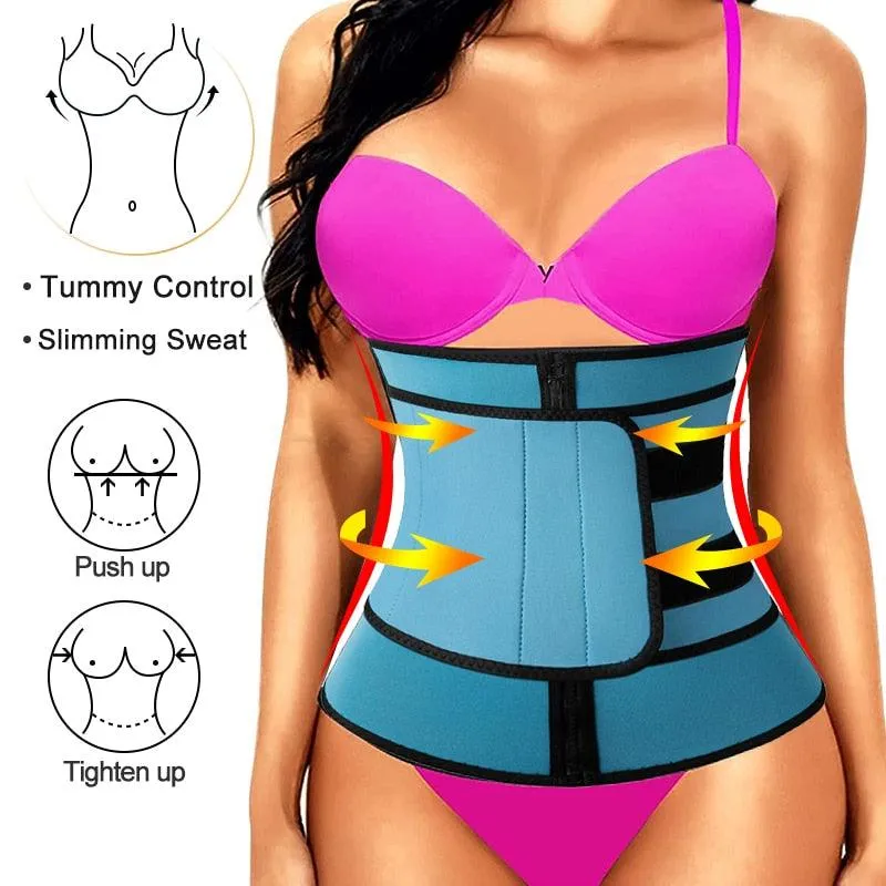 Gorgeous Sweat Shapewear - Waist Trainer Neoprene Sauna Belt For Women - Weight Loss Waist Cincher Body Shaper Tummy Control Fitness Belt (FH)(FHW1)(1U31)(1U24)