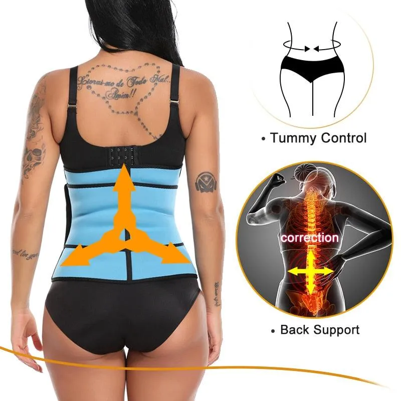 Gorgeous Sweat Shapewear - Waist Trainer Neoprene Sauna Belt For Women - Weight Loss Waist Cincher Body Shaper Tummy Control Fitness Belt (FH)(FHW1)(1U31)(1U24)