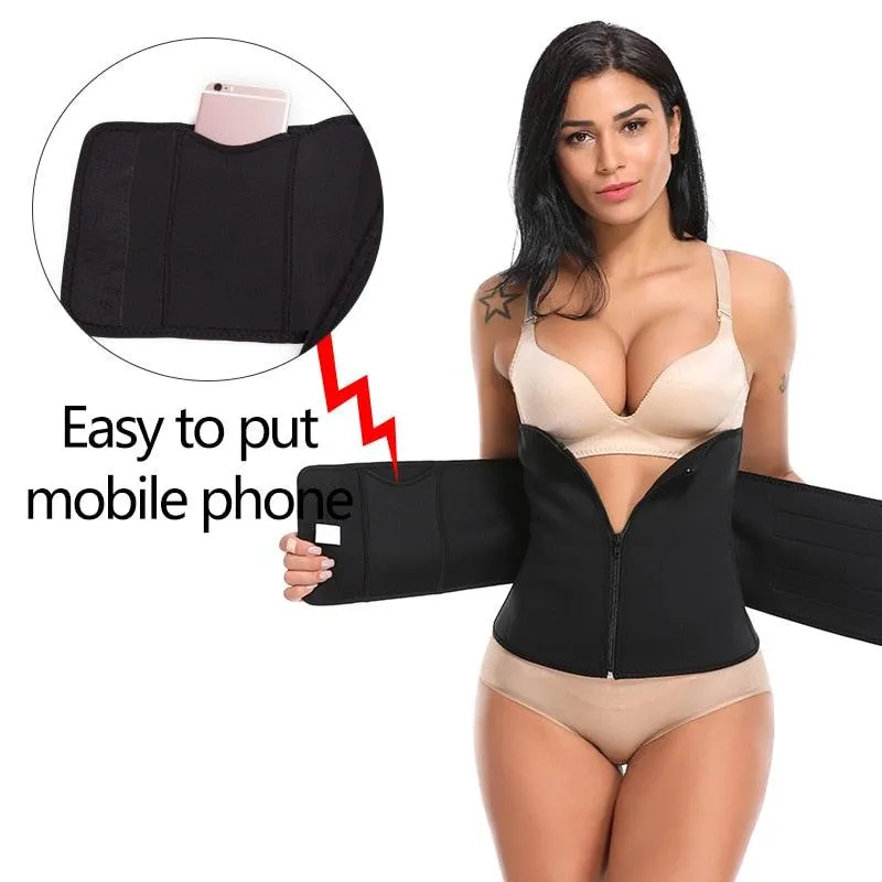 Gorgeous Sweat Shapewear - Waist Trainer Neoprene Sauna Belt For Women - Weight Loss Waist Cincher Body Shaper Tummy Control Fitness Belt (FH)(FHW1)(1U31)(1U24)