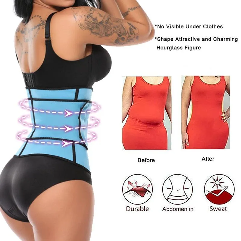 Gorgeous Sweat Shapewear - Waist Trainer Neoprene Sauna Belt For Women - Weight Loss Waist Cincher Body Shaper Tummy Control Fitness Belt (FH)(FHW1)(1U31)(1U24)