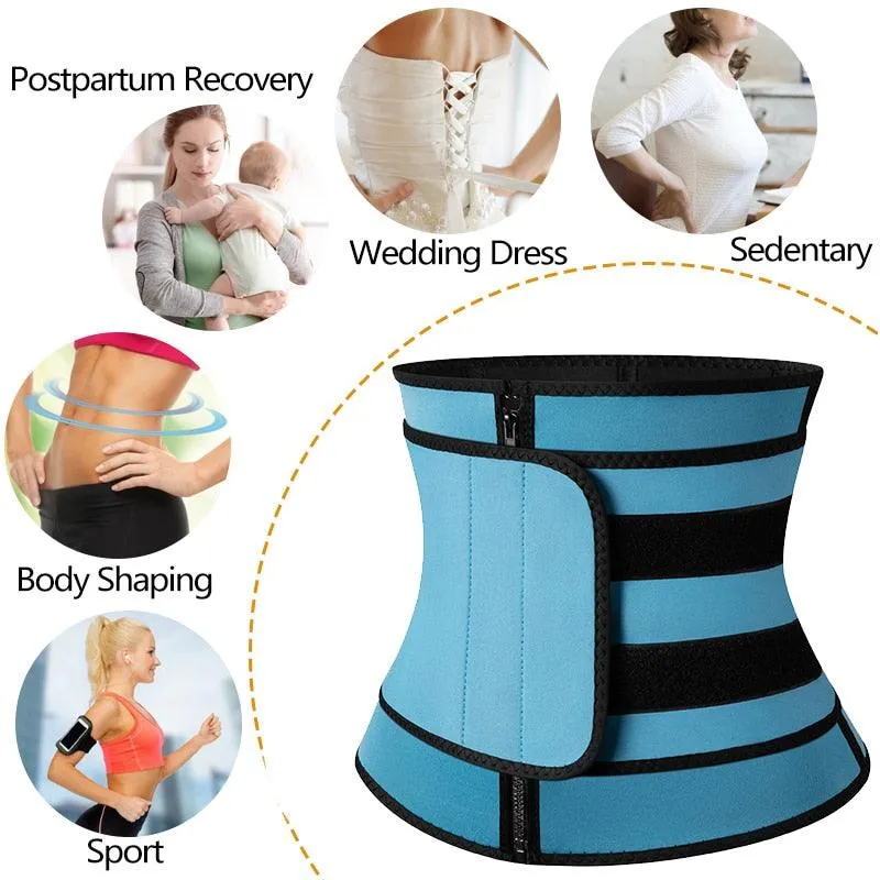 Gorgeous Sweat Shapewear - Waist Trainer Neoprene Sauna Belt For Women - Weight Loss Waist Cincher Body Shaper Tummy Control Fitness Belt (FH)(FHW1)(1U31)(1U24)