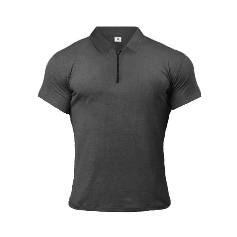 Great Muscle guys - Man Fashion Polo Shirt - Casual Fashion Plain Color Short Sleeve High Quality Slim Polo Shirt TM8)(1U8)(TM7)(1U101)(1U100